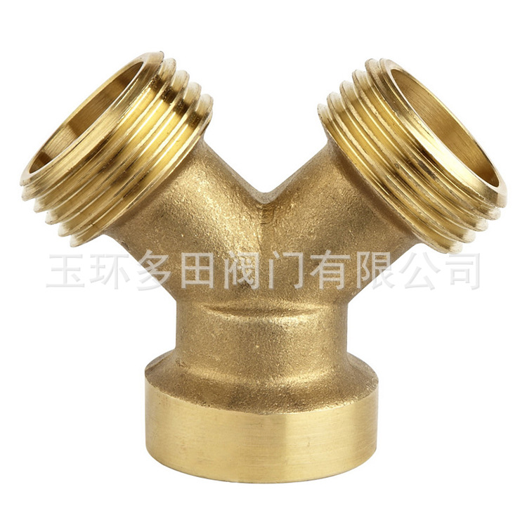 供应黄铜三叉接头 园林喷嘴 美式内外螺纹