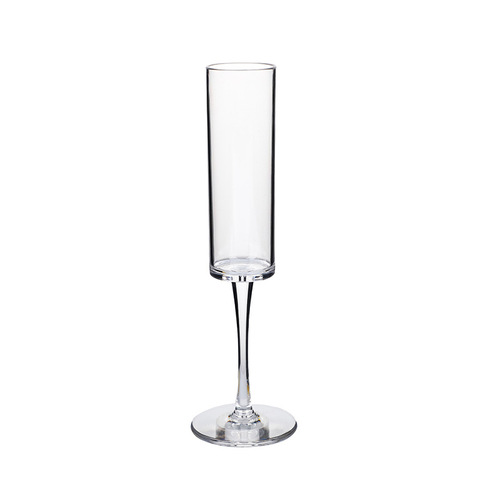 Acrylic champagne glass creative tall PC cup household plastic black transparent anti-fall bar cocktail glass gift