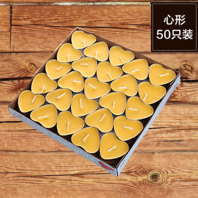 Cera de té corazón de melocotón amarillo (caja/50 piezas)