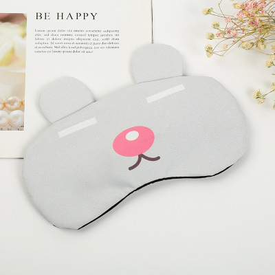 Nueva máscara de ojo de expresión facial de dibujos animados lindo verano caliente y frío bolsa de hielo de doble uso sombreado ayuda a dormir almuerzo frío y caliente comprimir máscara de ojo