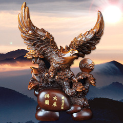 Home Decor Grand Project, Eagle Ornament, Phoenix Soaring, Wood-like, Opening Gift, Resin Craftwork