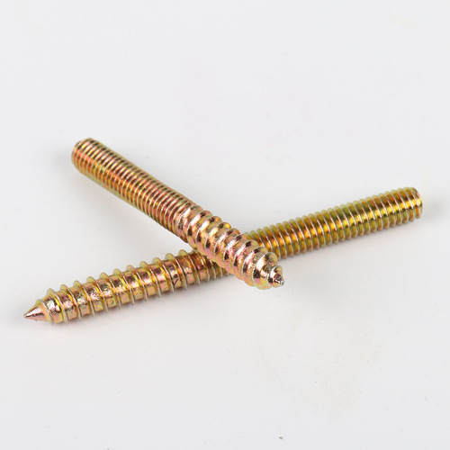 Single-point double-headed tooth metric m4m5m6m8m10 dining table sofa foot stair handrail pre-embedded self-tapping nail double-headed tooth