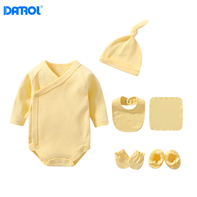Newborn monk robe triangle hat bib hand and foot cover square towel combination set gift box matching