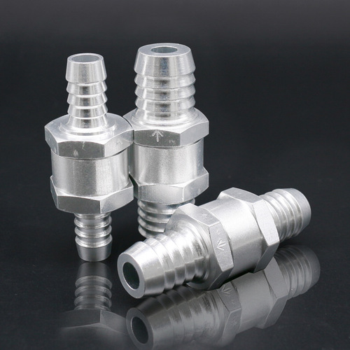 Aluminum alloy check valve 6/8/10/12mm gasoline and diesel fuel line oil line check valve for automobile and ship machinery