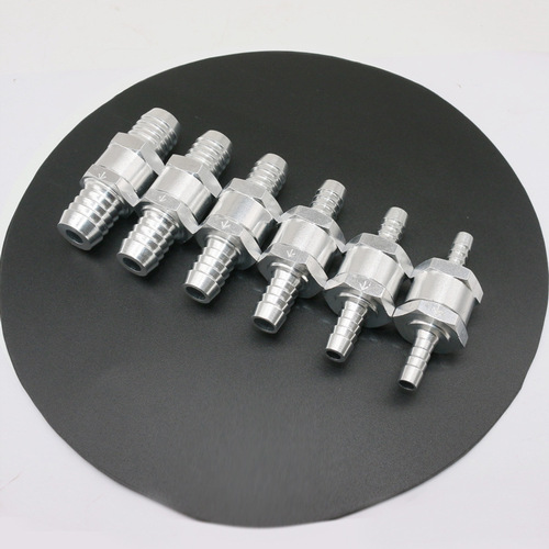 Aluminum alloy check valve 6/8/10/12mm gasoline and diesel fuel line oil line check valve for automobile and ship machinery