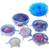 Store wholesale foreign trade luminous film retaining silicone Six -piece lid stretch bowl lid to seal the film
