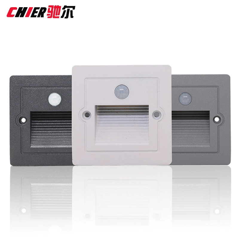 Открытый водонепроницаемый светодиодный свет ног 86 встроенных лестниц Шаг Свет Человеческого Тела Индукции прохода Ночник