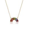 Multicoloured necklace heart-shaped, organic rainbow pendant from pearl, European style