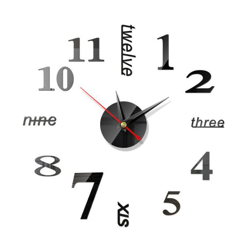 Fuente de la fábrica creativa transfronteriza DIY Reloj de pared personalizado reloj decorativo estudio sala de estar Reloj de pared reloj de acrílico