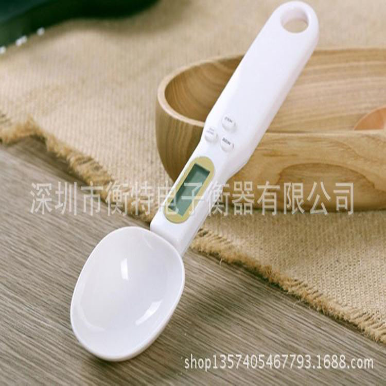 迷你电子秤家用厨房量勺秤小型电子称重食物勺子秤便携克数克称