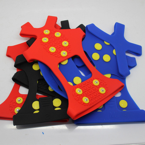 Outdoor Climbing 10 Tooth TPE Ice Claw Snow Fishing Ice Surface Anti-Slip Shoe Cover Elderly Anti-Fall Ice Grab Ten Tooth 