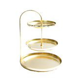 Встречайте железную двухслойную тарелку для ювелирных изделий в европейском стиле, серьги, стеллаж для хранения различных вещей, ключ для косметики, многослойное настольное хранилище.