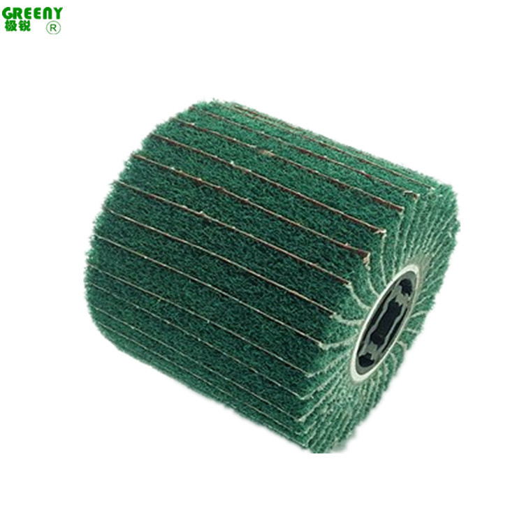 夹砂拉丝轮8698拉丝轮绿色百洁布拉丝轮 金属不锈钢拉丝轮抛光轮