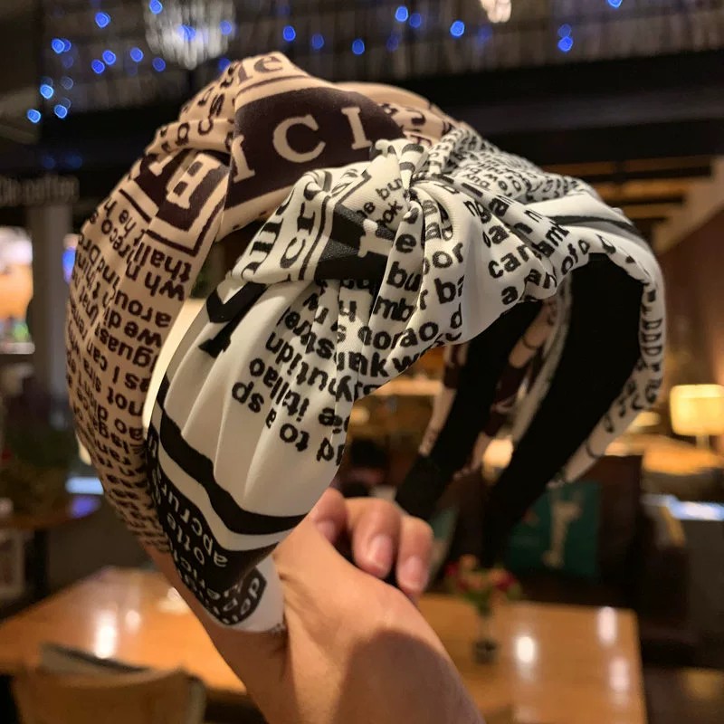 Headband, cloth with letters for face washing, hairpins, hair accessory, South Korea, simple and elegant design
