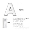 【8mm Light Facial Letter】 Alloy Light Noodles Crude Body Alphabet Light Version Chromine Alphabet Wholesale