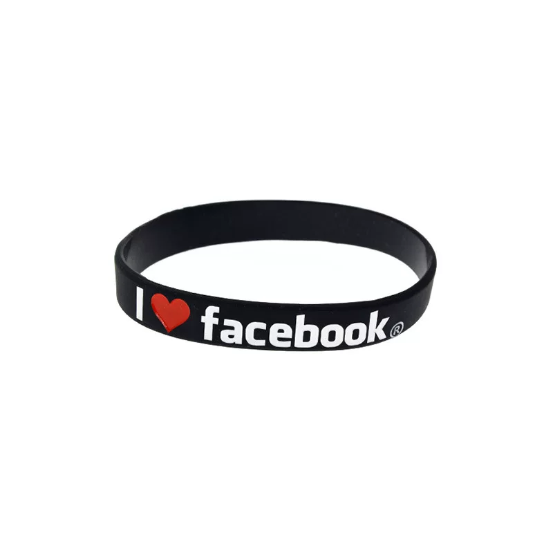 Европейский и американский стиль «I love Facebook» силиконовый браслет, персональный аксессуар, модный цветной заполняемый браслет, ремешок для руки для учащихся