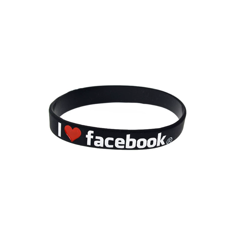 Европейский и американский стиль «I love Facebook» силиконовый браслет, персональный аксессуар, модный цветной заполняемый браслет, ремешок для руки для учащихся