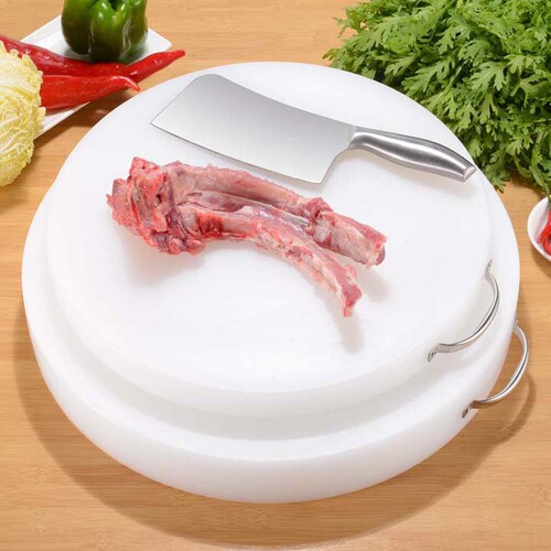 Kitchen round plastic cutting board with handle, chopping board, chopping board, sticky board, meat pier, knife board, chopping board, processing and processing