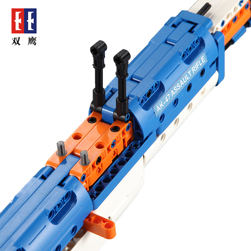 Bloques de Construcción de Rifle de Asalto AK-47 Double Eagle C81001, Juguete Disponible, Pistola PUBG, Regalo para Niños, Mini
