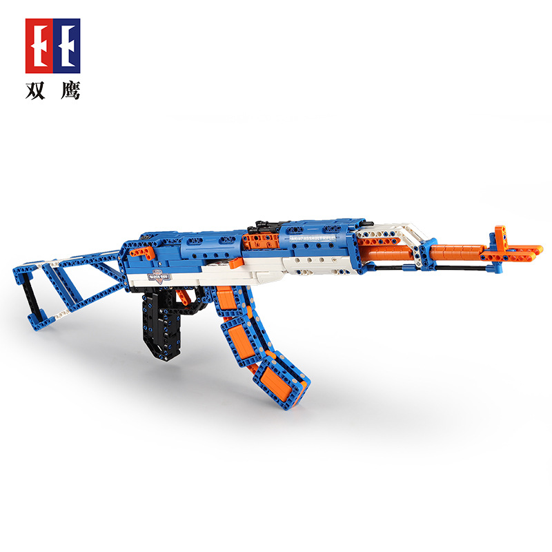 Bloques de Construcción de Rifle de Asalto AK-47 Double Eagle C81001, Juguete Disponible, Pistola PUBG, Regalo para Niños, Mini