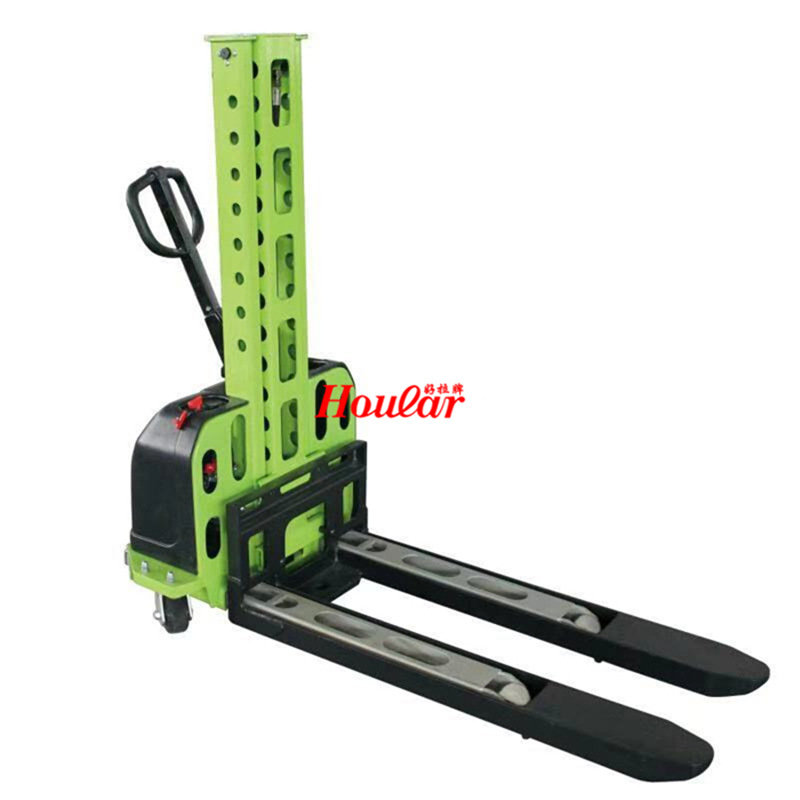 Carretilla elevadora semieléctrica autopropulsada portátil para carga y descarga logística