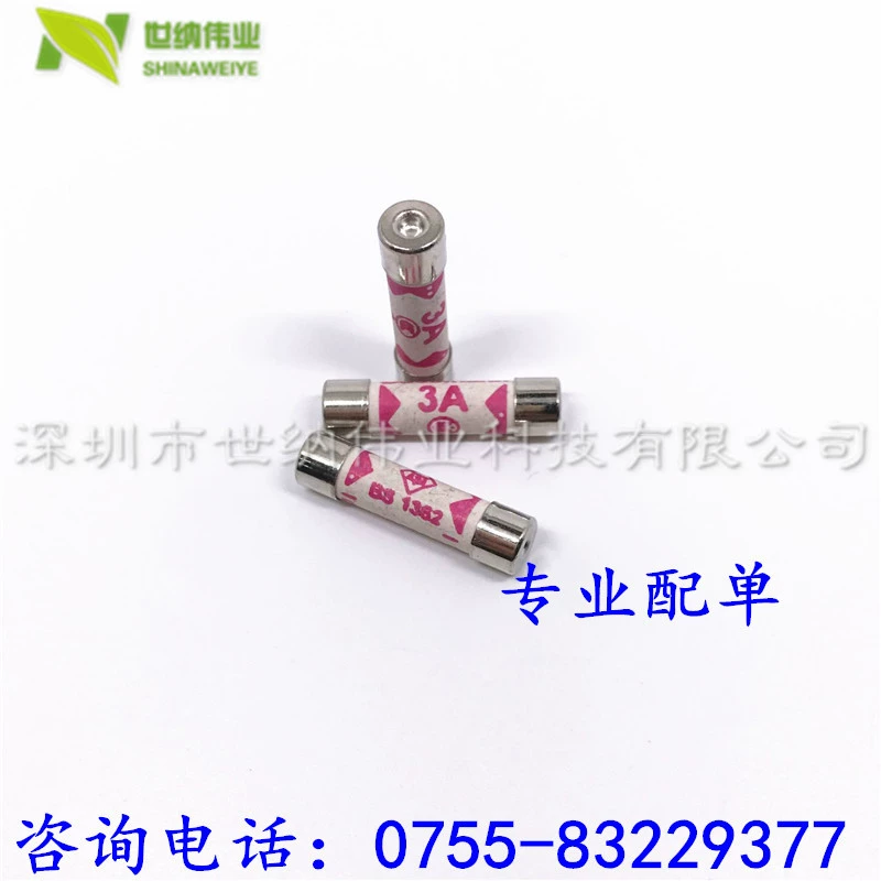BS1362 Британский штекер предохранитель 3A 6X25 керамическая трубка предохранитель Британский предохранитель