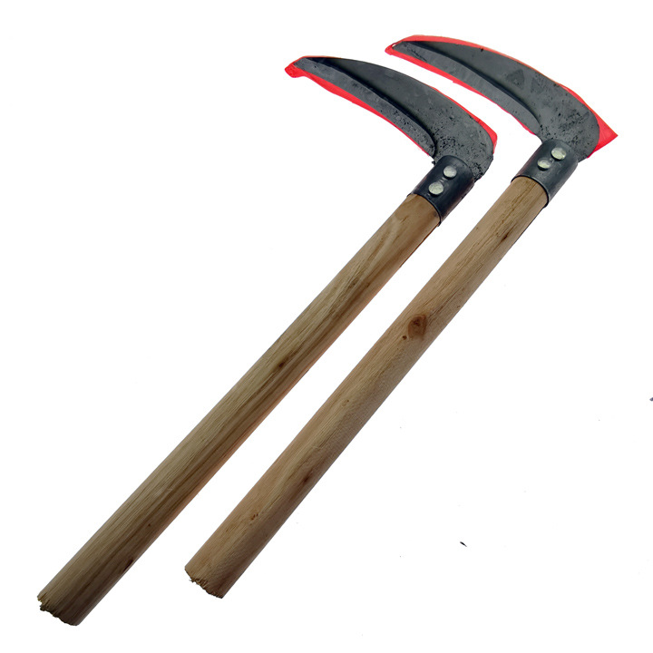 N2133 mango de madera hoz flor azada Rake pequeña azada necesidades diarias 2 yuanes segundo Yuan compra de suministros de tienda