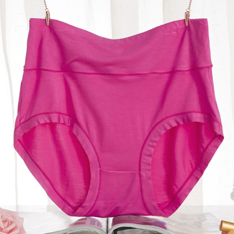 Плюс‑размеры высокую талию модаловые трусы для женщин, 95% регенерированная целлюлоза + 5% спандекс, размеры для 110–250 фунтов