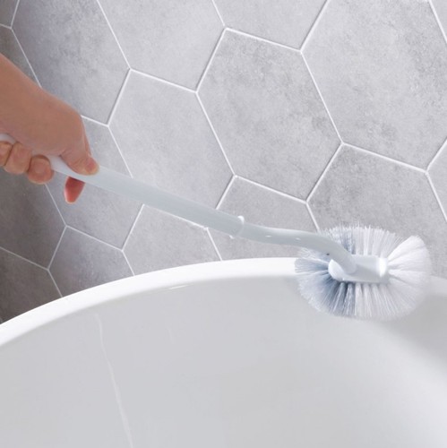 Bathroom curved long handle toilet brush cleaning brush creative no dead ends soft bristle toilet brush toilet brush manufacturer