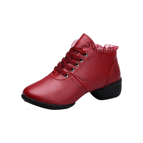 Square dance shoes, dancing shoes for women, adult soft sole, mid-heeled sailor dance shoes, dance shoes, performance shoes, new mesh foreign trade
