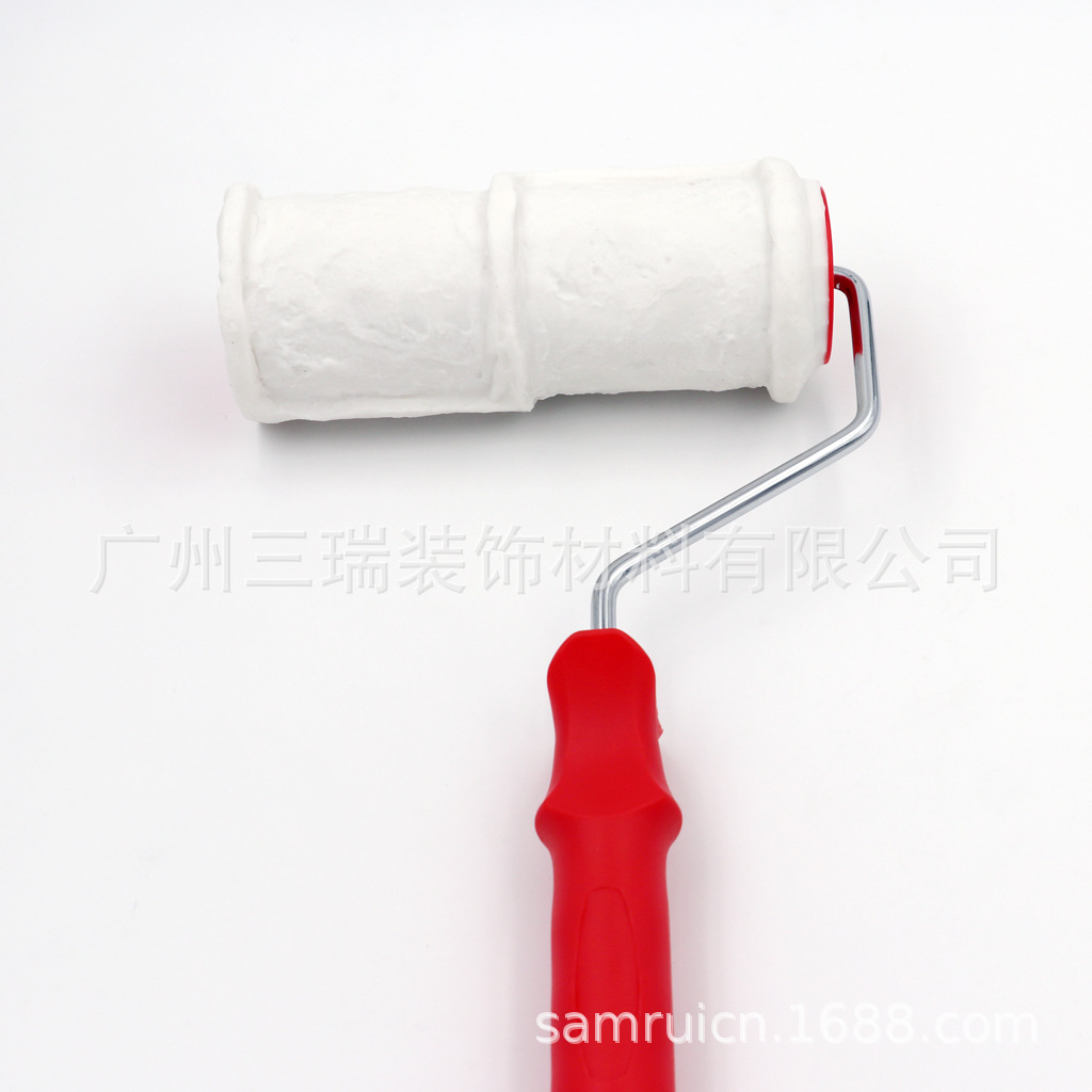 8-pulgadas de imitación ladrillo patrón rodillo de goma cepillo de la pared de goma en relieve de barro de diatomeas arte pintura herramienta cepillo 2206TS