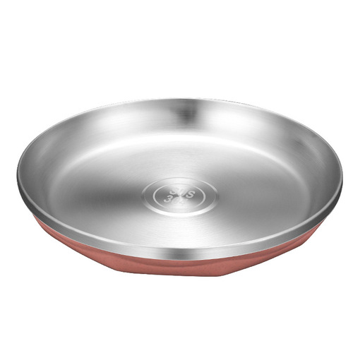 Daoqi 304 stainless steel plate simple Nordic ins home dining plate restaurant barbecue creative Korean round plate wholesale