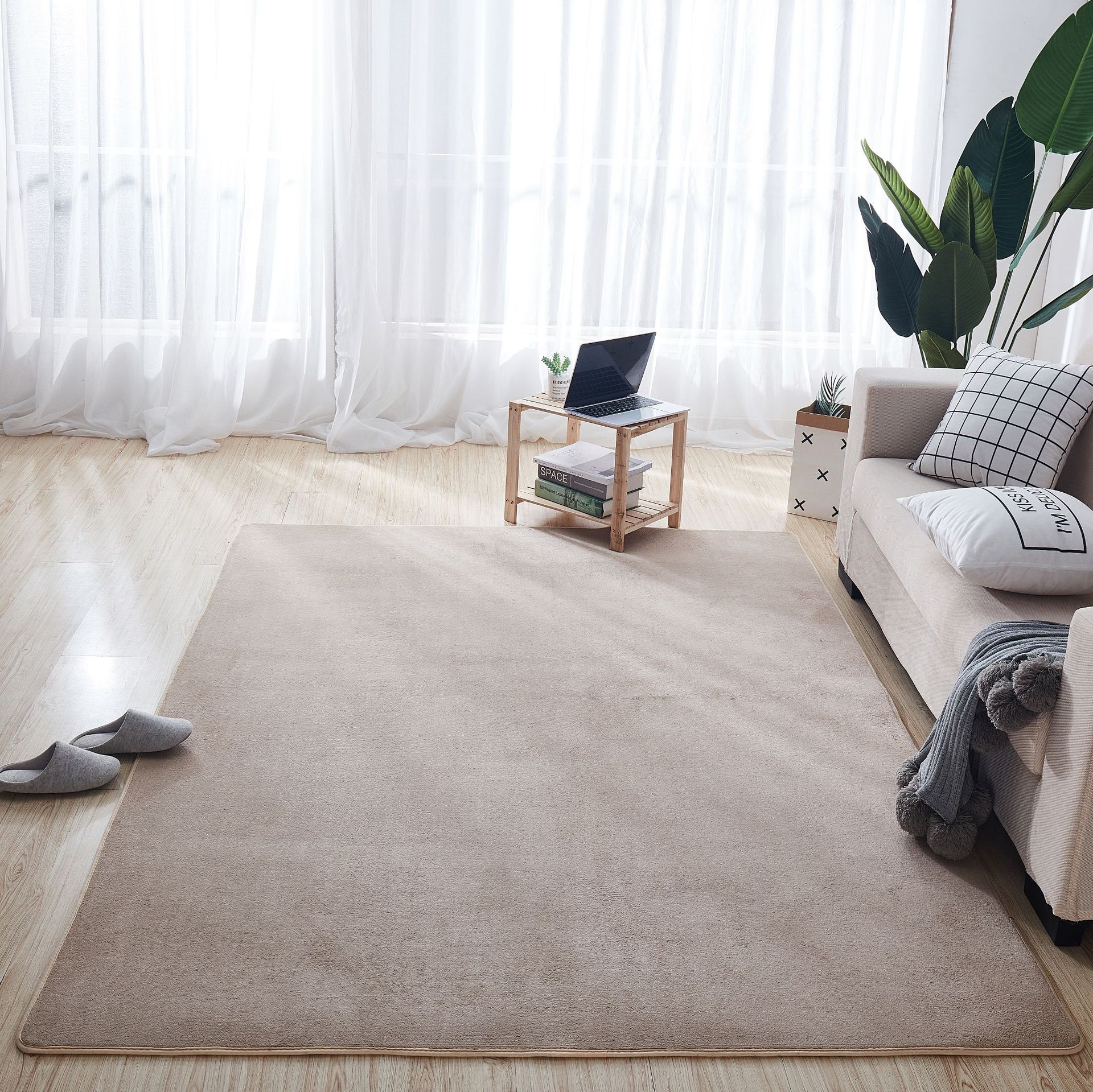 Engrosada sala de estar dormitorio vestíbulo coral alfombra de lana alfombra de piso estera de la puerta baño cocina estera del piso totalmente hecho