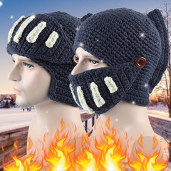 Men's Autumn/Winter Warm Roman Knight Woolen Hat, Winter Gladiator Hat, Hand-Knitted Men's Hat