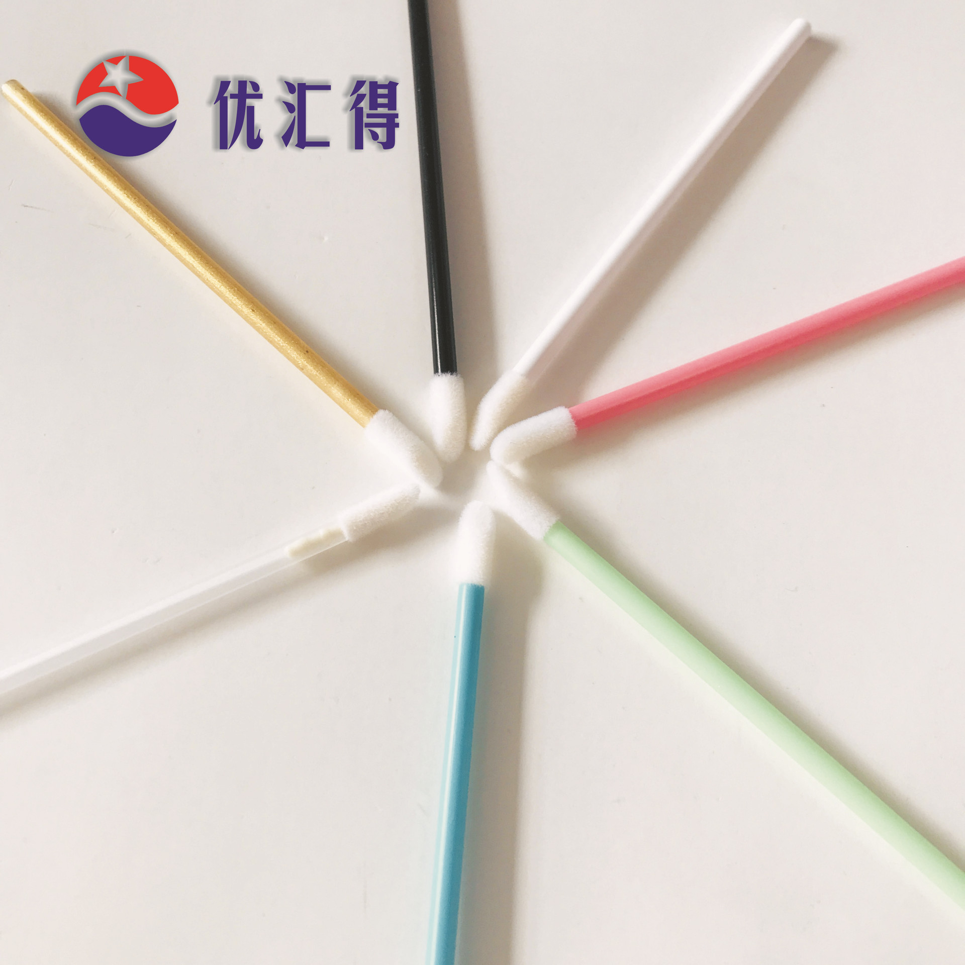 优汇得一次性空心杆唇刷眉刷 50支尼龙长杆美容化妆刷口红刷批发