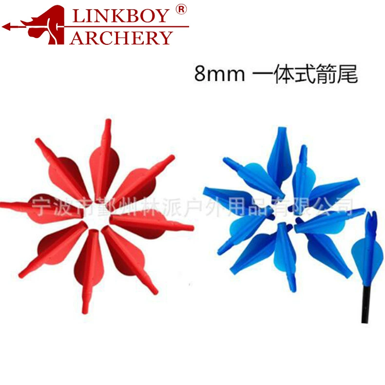Хвост стрелы лука и стрелы подходит для 8-миллиметрового стержня стрелы, интегрированного хвоста стрелы, пера, изогнутого лука, живописного места, тренировочной пальто, хвост стрелы