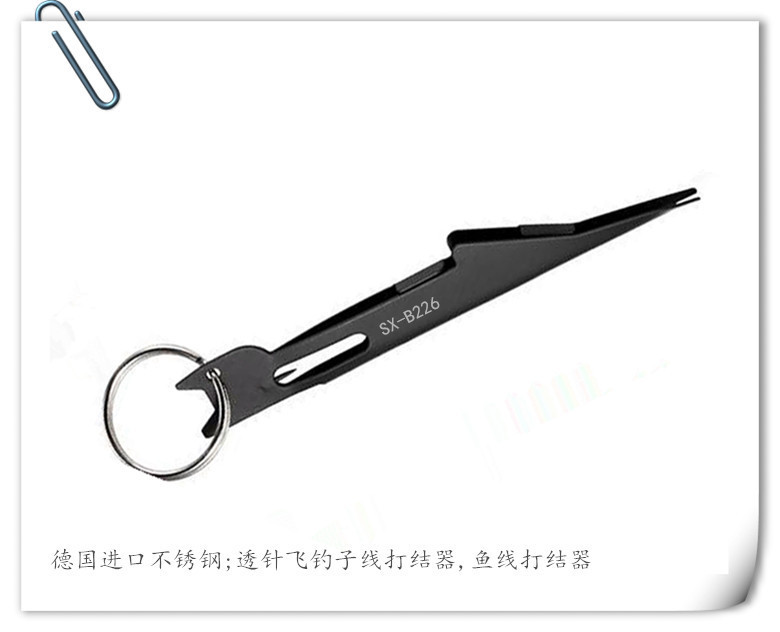 Venta al por mayor gancho de pesca con mosca de acero inoxidable pesca con mosca Anudador mosca pesca artes accesorios línea de pesca hilo tijeras multifuncional