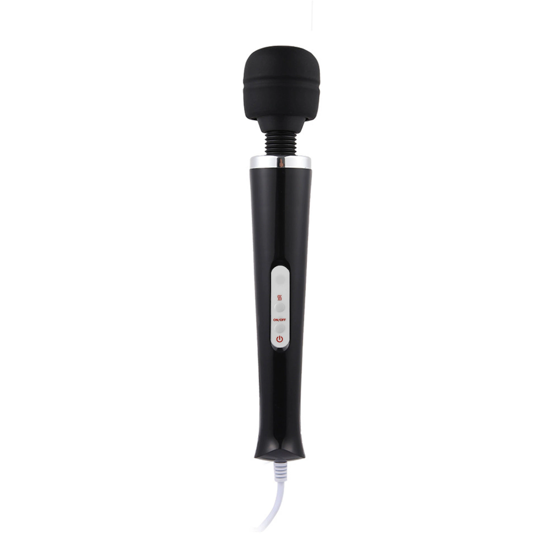 Plug‑in AV wand massager, 10 frequencies, handheld vibrating body‑massager, plug variants (US/EU/UK)