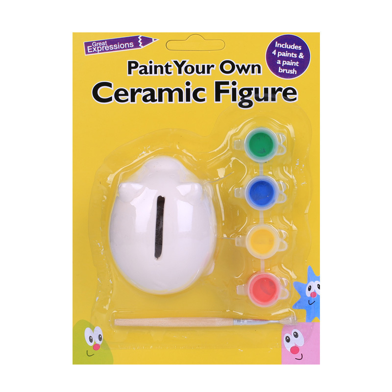 Niños pintados nootropina muñeca de cerámica acuarela embrión blanco DIY graffiti coloreado juguetes almacenamiento al por mayor