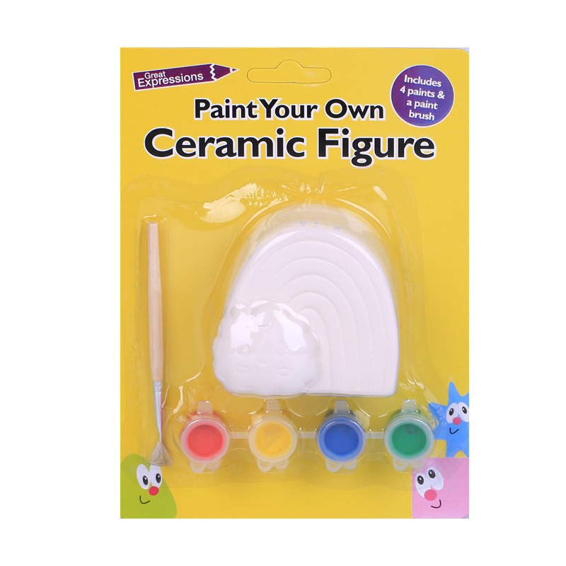 Niños pintados nootropina muñeca de cerámica acuarela embrión blanco DIY graffiti coloreado juguetes almacenamiento al por mayor