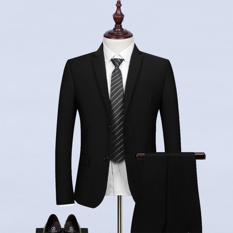 Traje de primavera y otoño traje de negocios para hombres traje de hombre vestido de novia de tres piezas mejor hombre traje de grupo