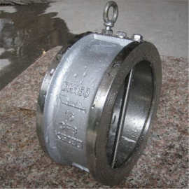 不锈钢304对夹式止回阀型号H76W-16P 蝶型双瓣式逆止阀图片