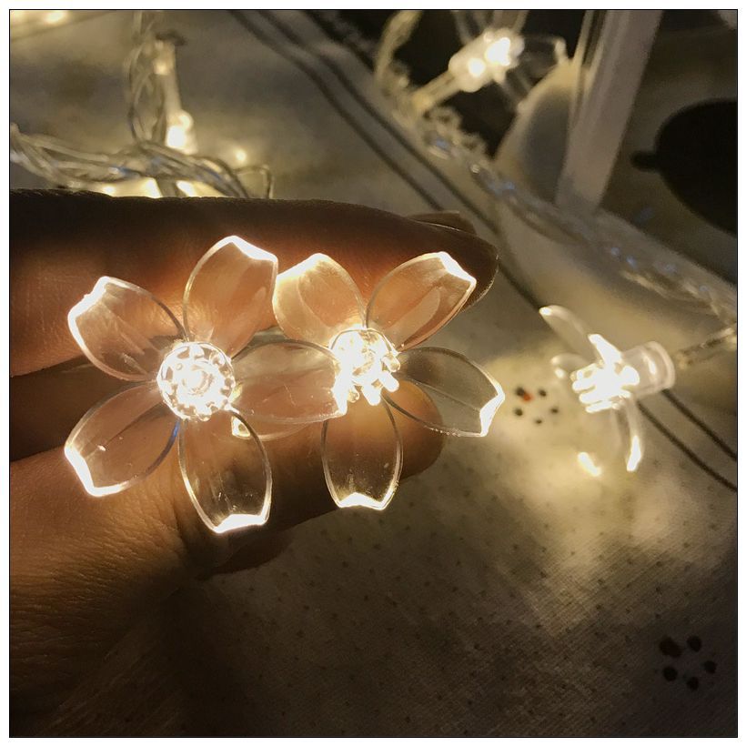 起爆金7メートル50灯桃花桜太陽灯串クリスマス祭り屋外芝生装飾灯串