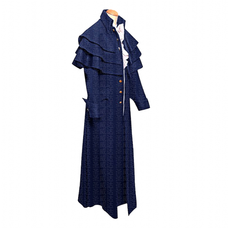 Disfraz de Sacerdote Medieval de Talla Grande Europeo y Americano, Chaqueta con Cuello Alto y Botones, Uniforme de Disfraz para Escenario, Fantasía Europea y Americana