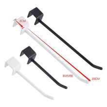 卡20mm方管挂钩6厘单线货架挂钩地摊架卡槽挂钩黑白色展示柜挂钩