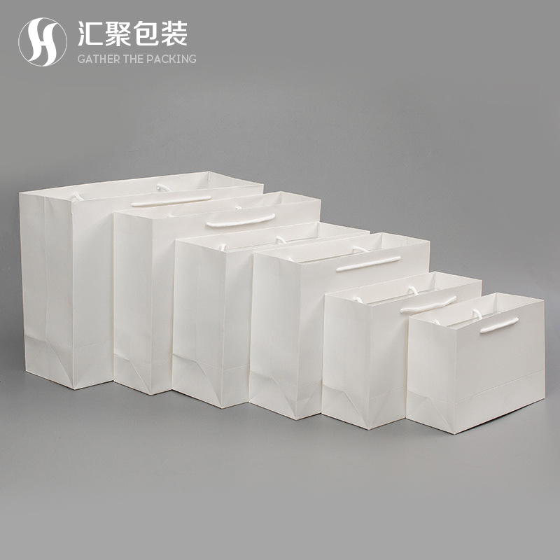 空白纸手提袋金葱纸数字卡加厚包装手提袋定制定做