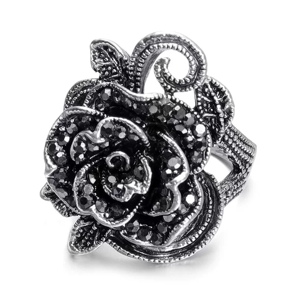 New Alloy Rose Diamond Ring Amazon Wish Hot Selling Source Manufacturer Wholesale A2625