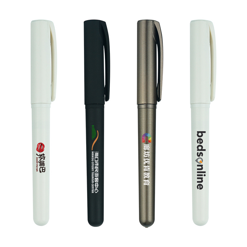 Pluma de publicidad personalizada de fábrica logotipo personalizado pluma de gel pluma de firma negocio a base de agua pluma de firma al por mayor logotipo impreso