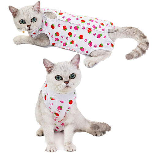 Breathable cat clothes, anti-licking sterilization clothes after surgery, female cat weaning clothes, thin pet cat and dog four-legged clothes, spring and summer