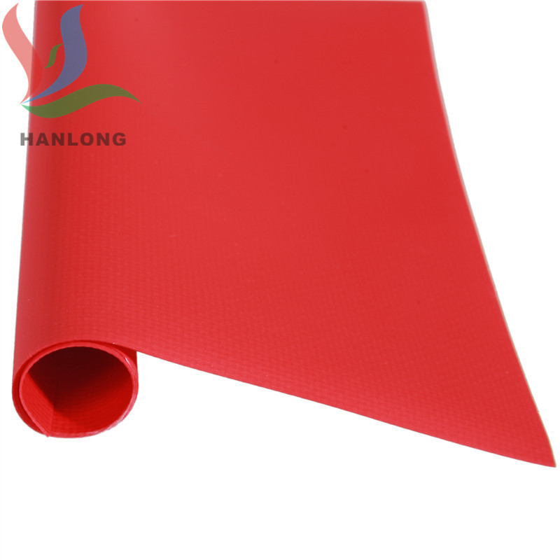 浙江翰隆厂家批发夹网布PVC面料防水耐用雨棚专用料PVC人造夹网革
